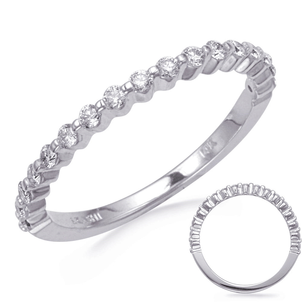 14K White Gold Diamond Band