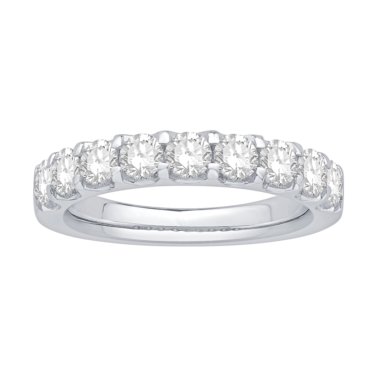 14K White Gold Diamond Band