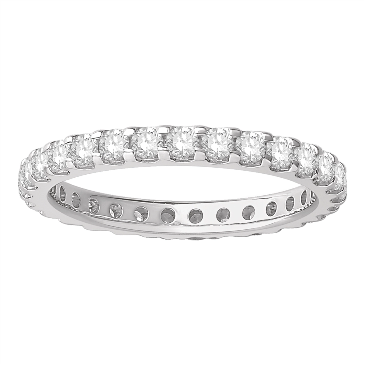 14K White Gold Diamond Eternity Band