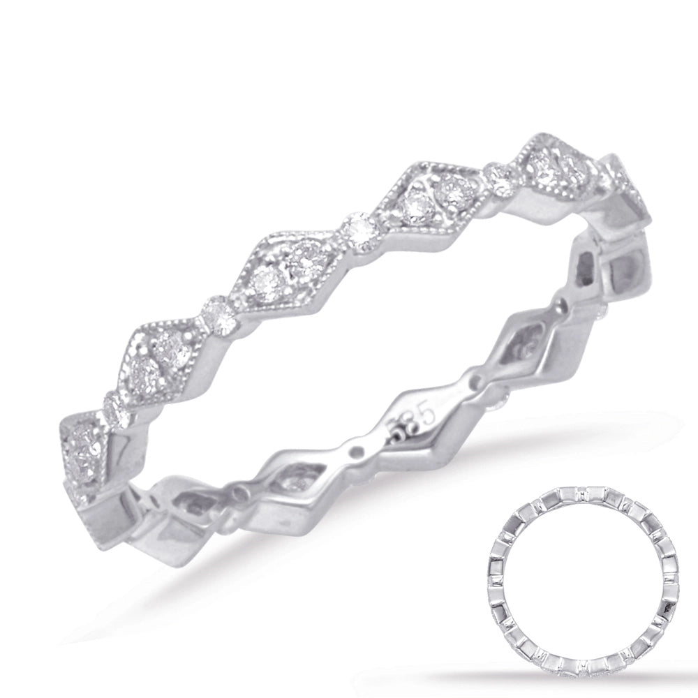 14K White Gold Diamond Fashion Eternity Band