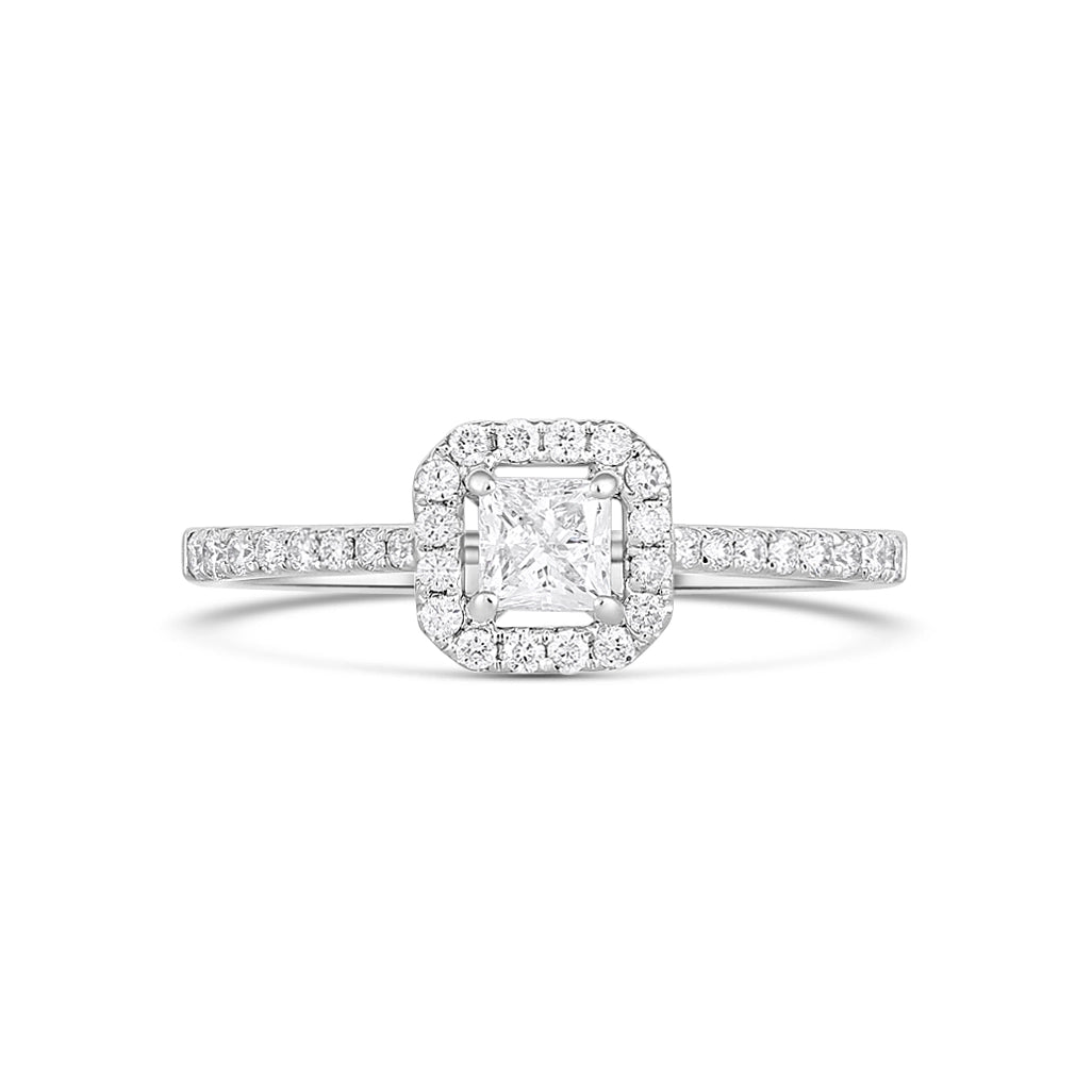 14K White Gold Diamond Semi-Mount