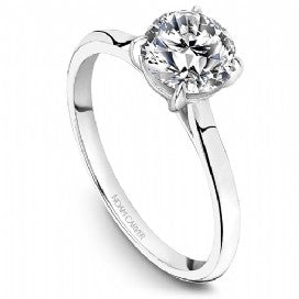 14K White Gold Round Solitaire Mount Ring