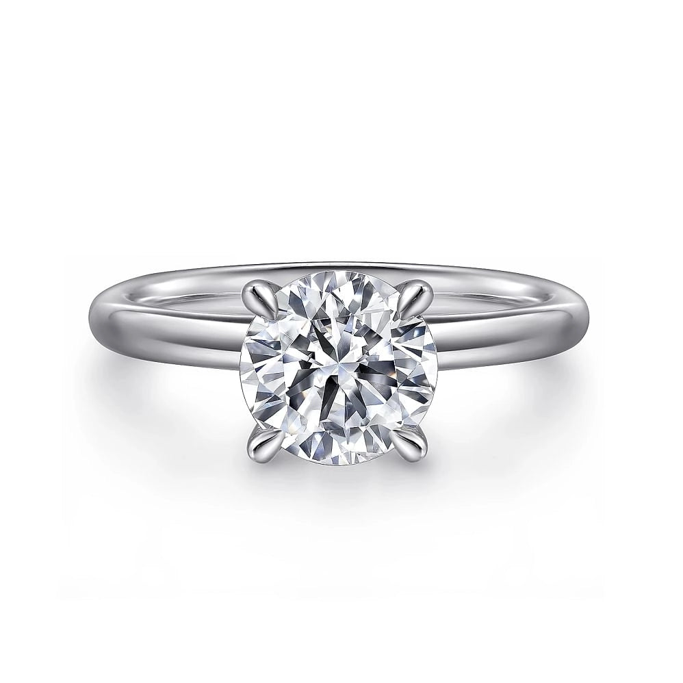 14K White Gold Solitaire Ring