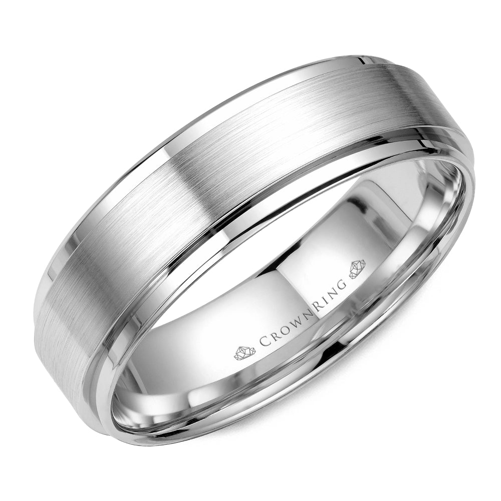 14K White Gold Wedding Band