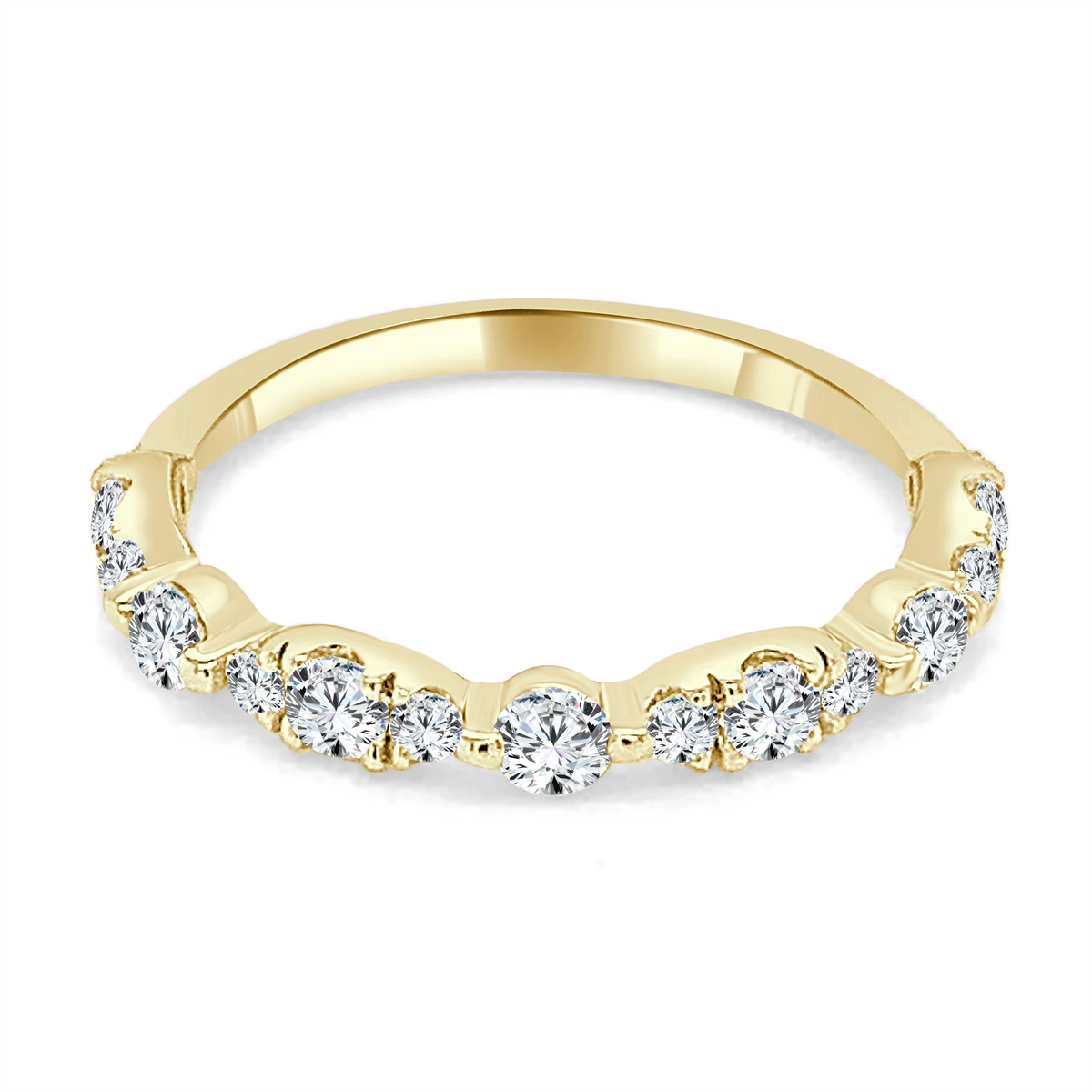 14K Yellow Gold Diamond Band