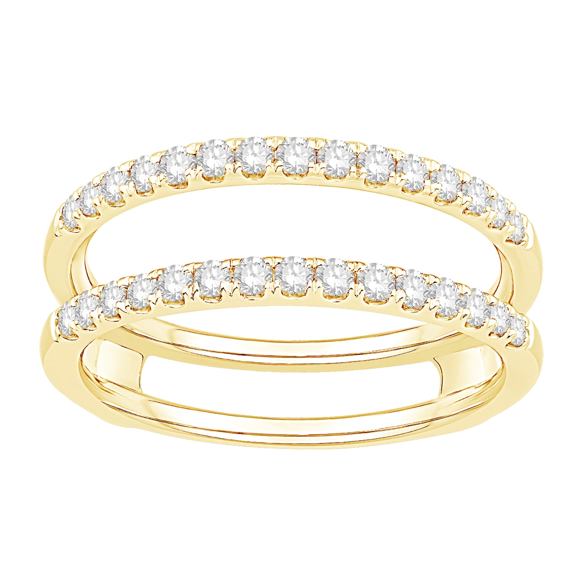 14K Yellow Gold Diamond Ring Guard