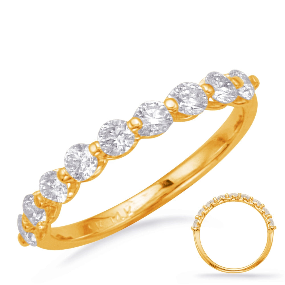 14K Yellow Gold Fancy Diamond Band