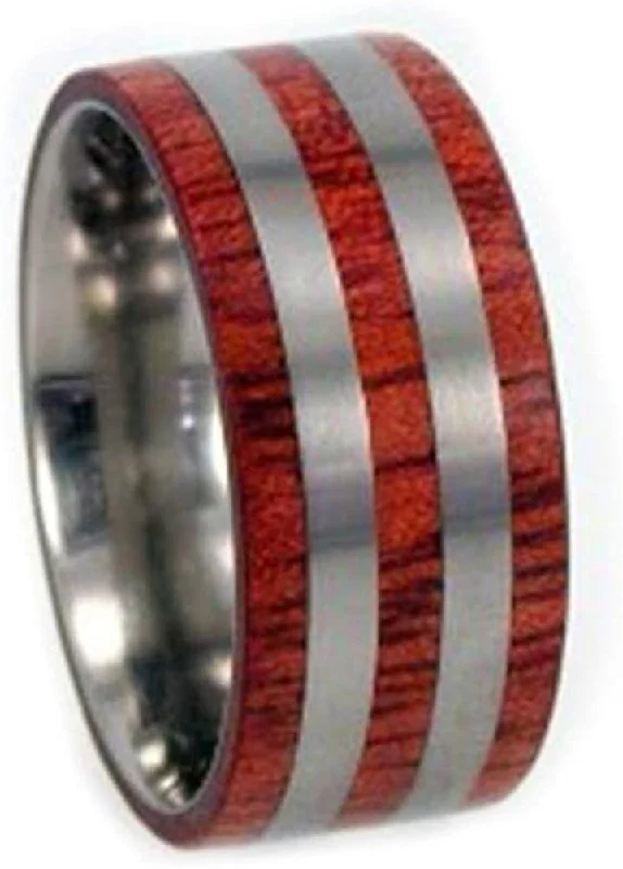 Bloodwood 10mm Comfort Fit Matte Titanium Wedding Band, Size 5.5