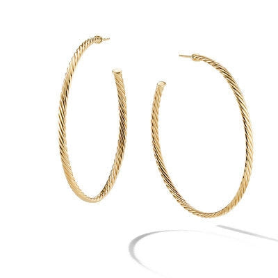 David Yurman Sculpted Cable Hoop Earrings