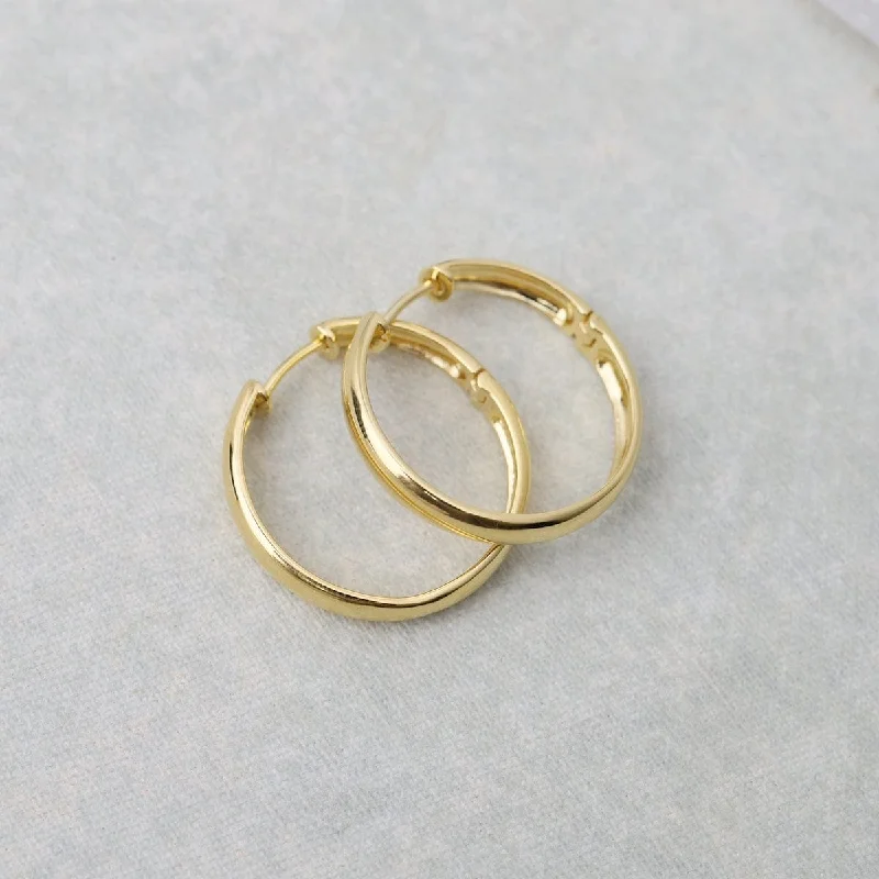 25mm Perfect Click Huggie Hoops - Gold Vermeil