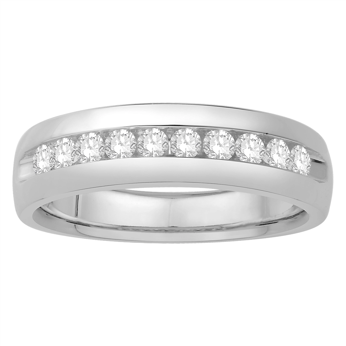 Gent's 14K White Gold Diamond Band