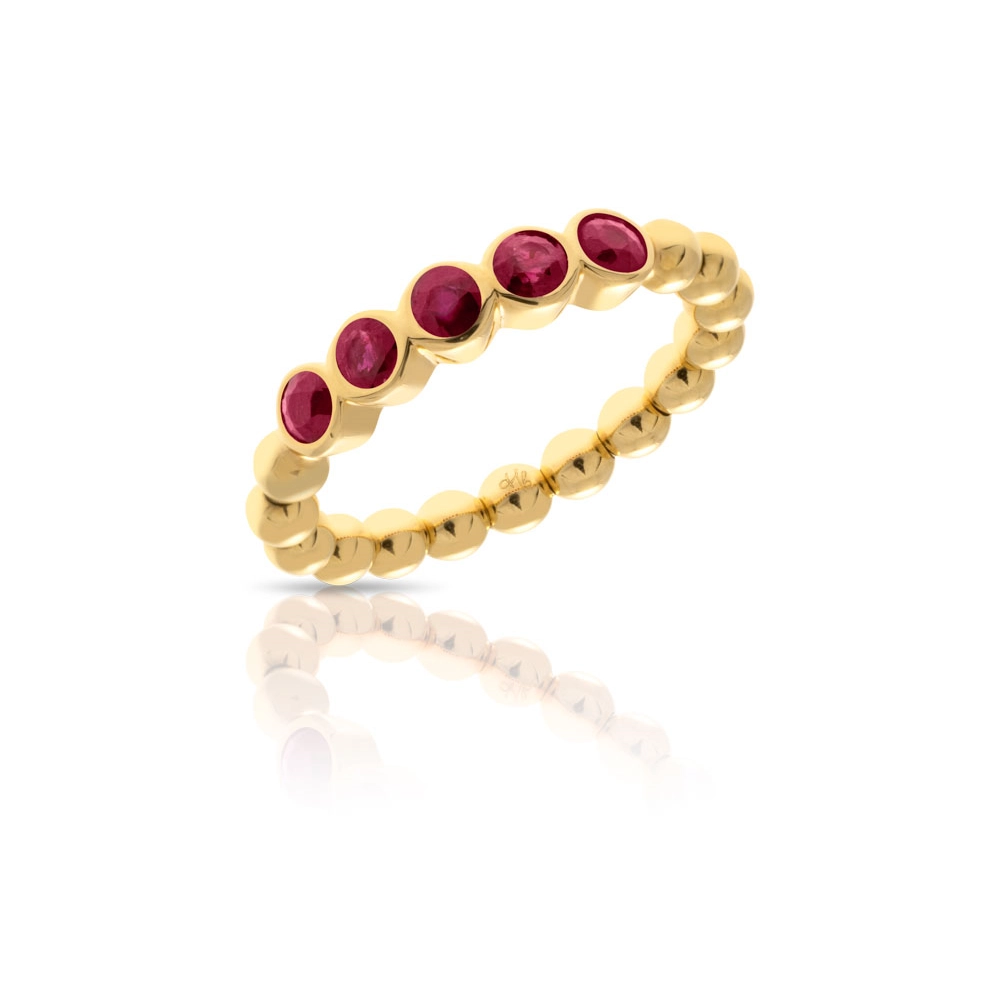 Hulchi Belluni 18K Yellow Gold Ruby Tresore Ring