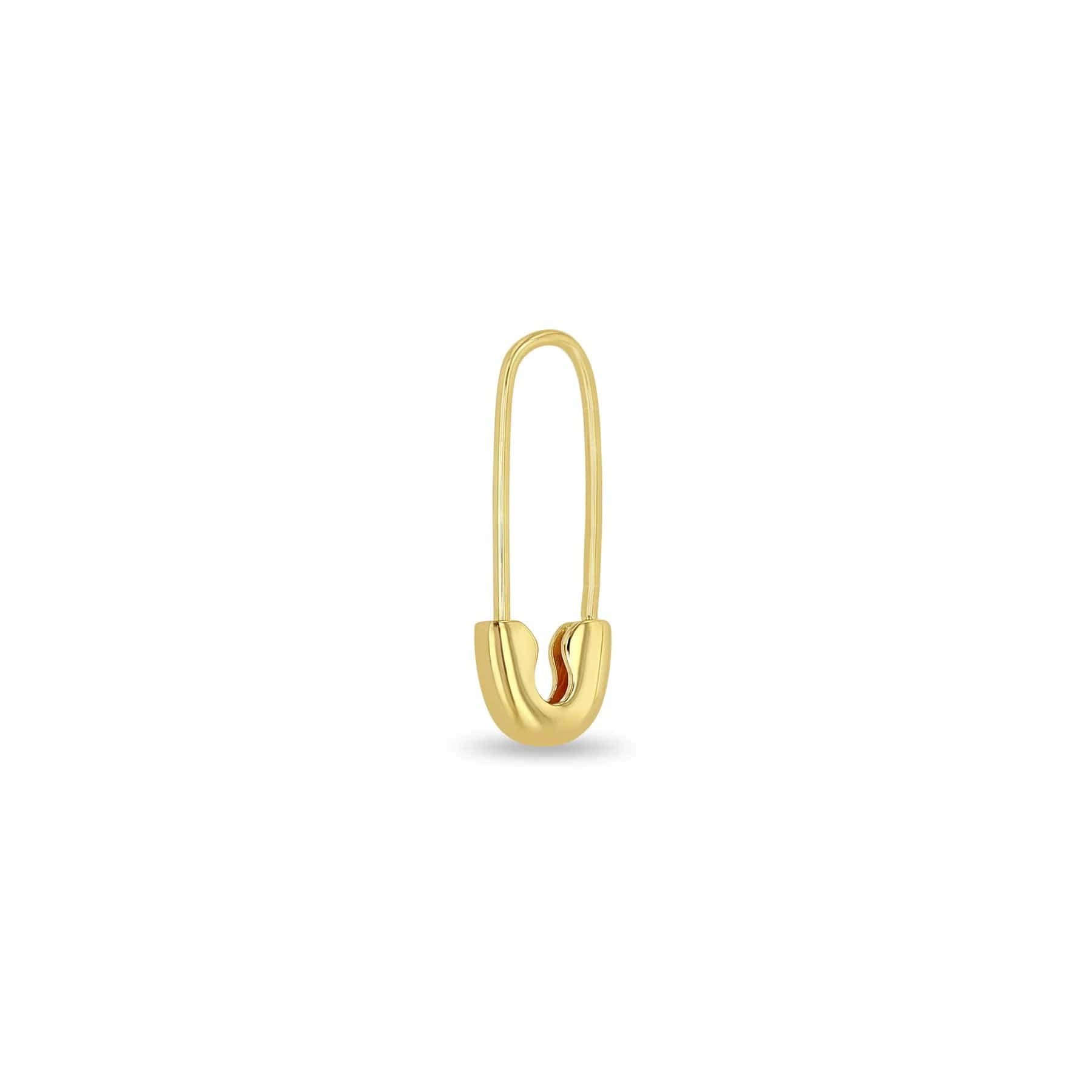 14k Gold Safety Pin Threader Earring - Sold as a Single