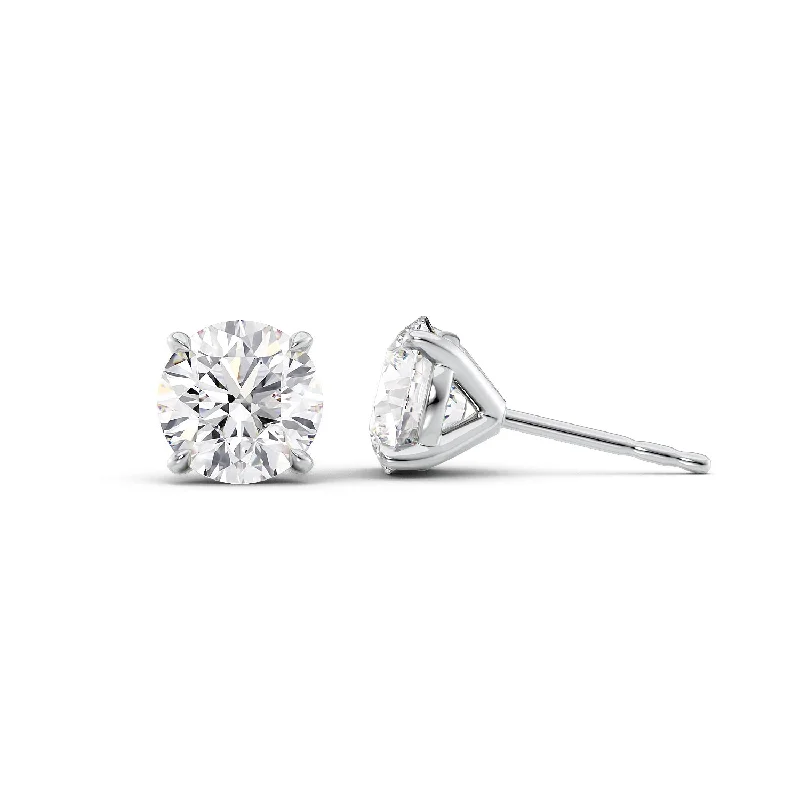 2 CTW Stud Earrings Set With Round Lab Diamonds