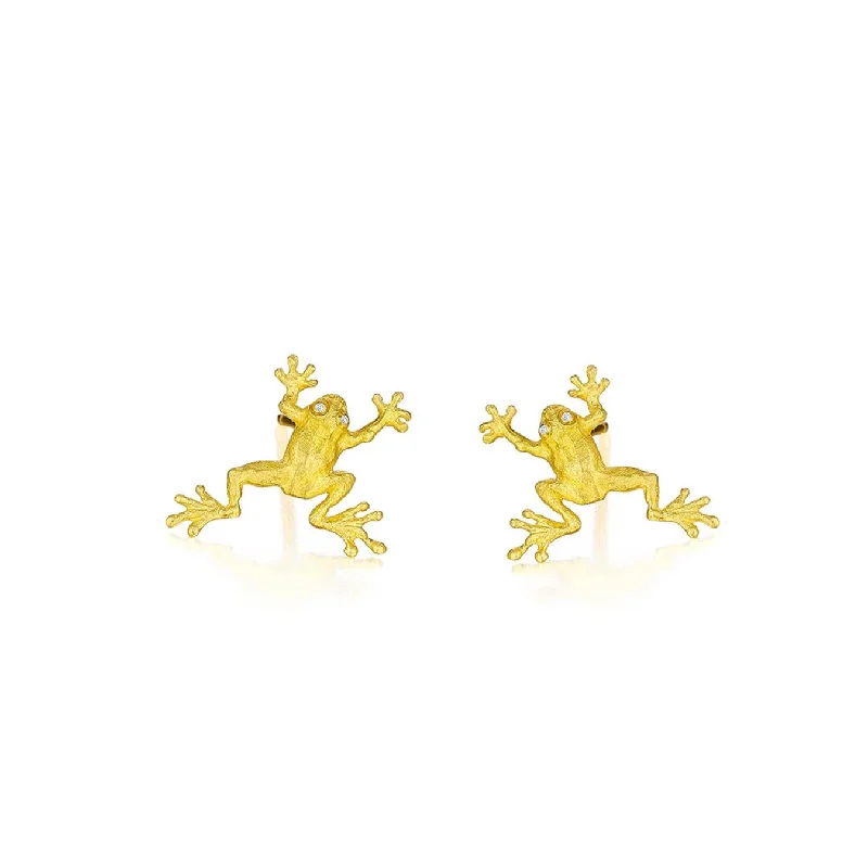 Climbing Treefrog Stud Earrings