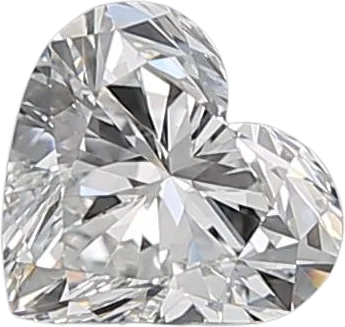 0.53 Carat E VS2 Heart Natural Diamond