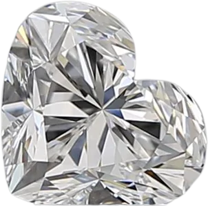 0.73 Carat E VVS2 Heart Natural Diamond