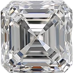 0.9 Carat F VVS1 Asscher Natural Diamond