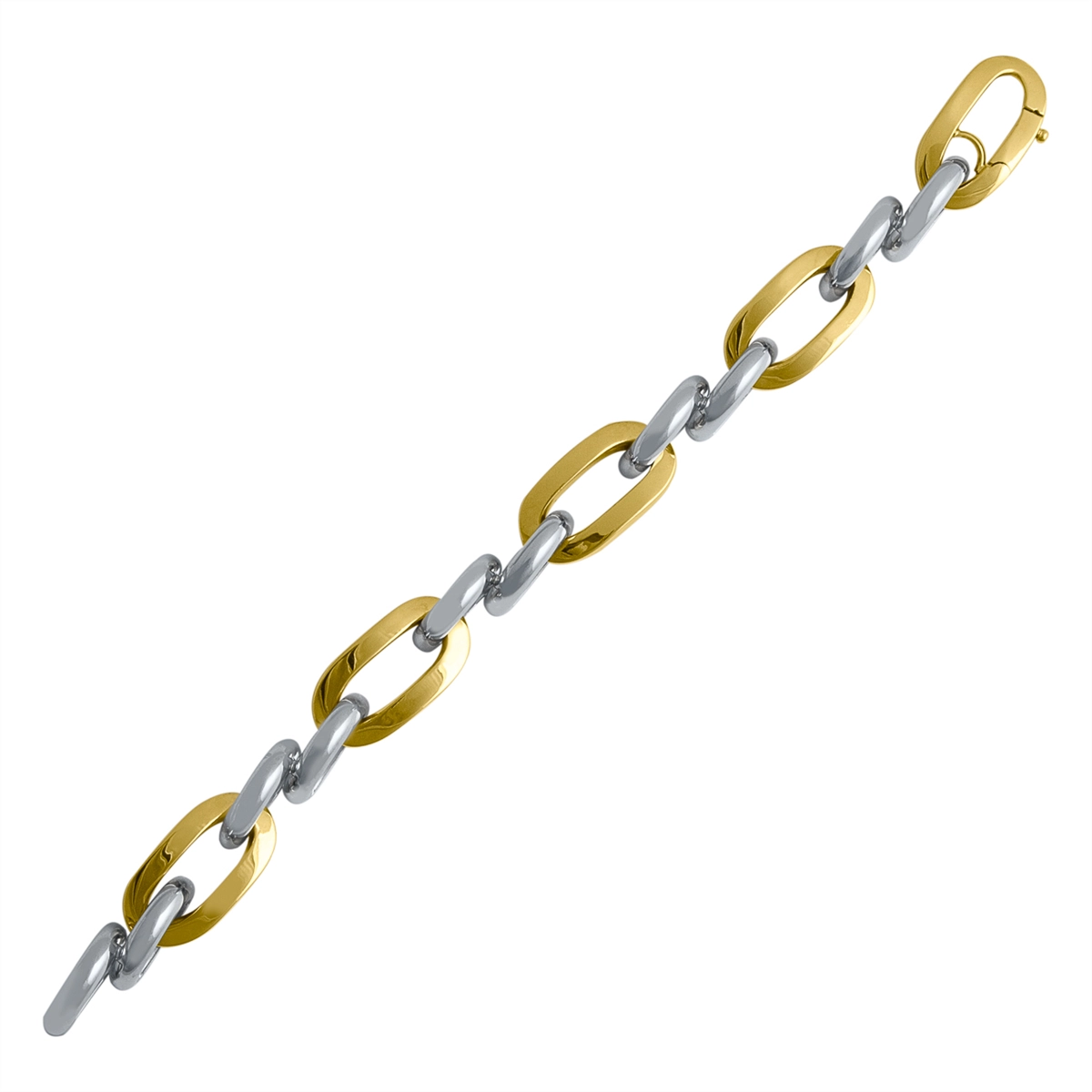 18K White & Yellow Gold Link Bracelet