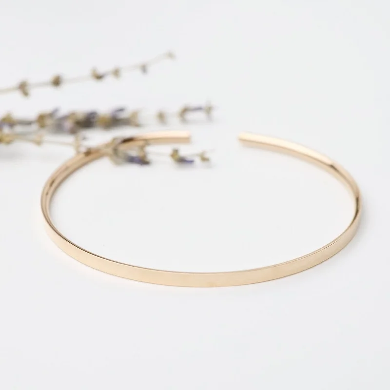 Flat Gold Filled Cuff Bracelet