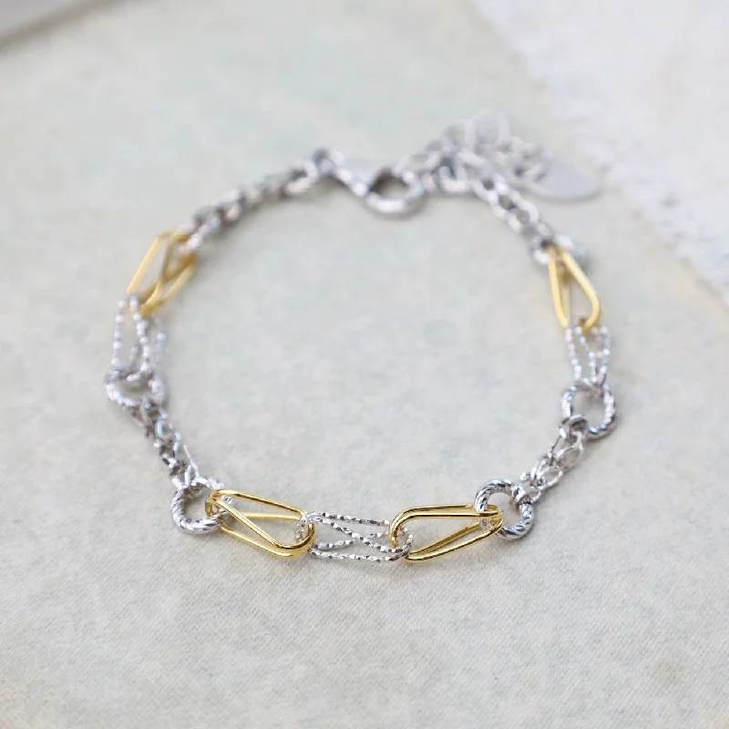 Sterling Silver & Yellow Gold Plated Bobbie Bracelet