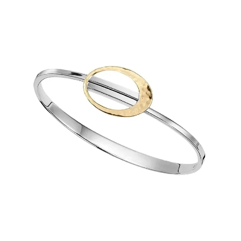 Sterling Silver & 14K Gold Elliptical Elegance Bracelet