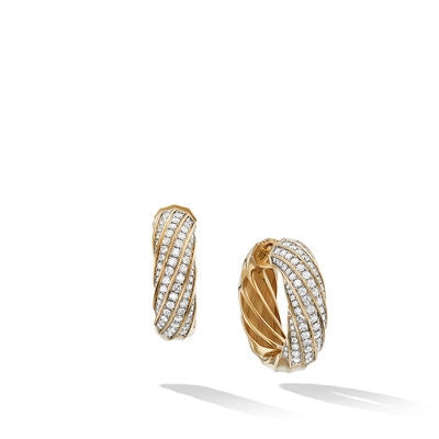 David Yurman 9mm Cable Edge Hoop Earrings