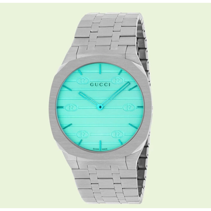 Gucci 25H Stainless Steel Ocean Blue 38mm Quartz