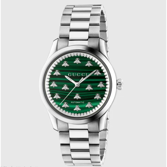 Gucci G-Timeless Stainless Steel Green Dial 38mm Quartz