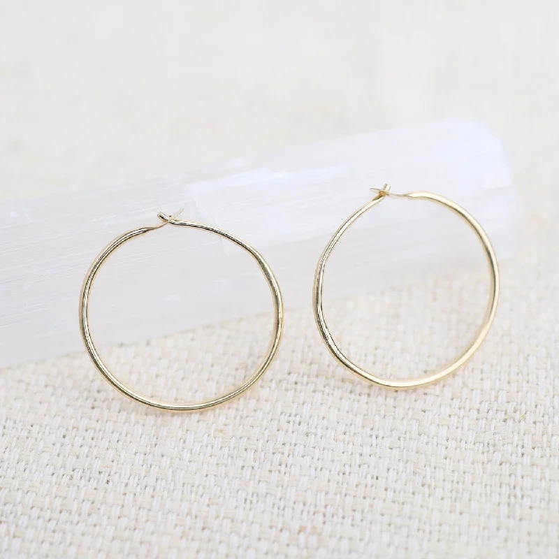 24mm Rounded Gold Filled Hoops