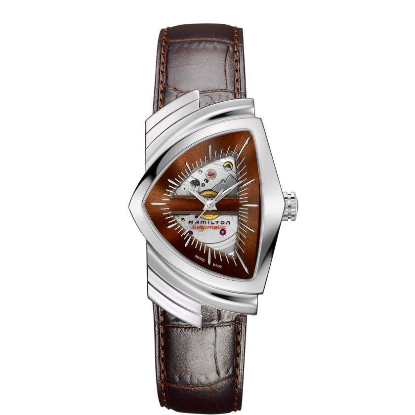 Hamilton Ventura Auto Watch Brown Dial Strap 21mm