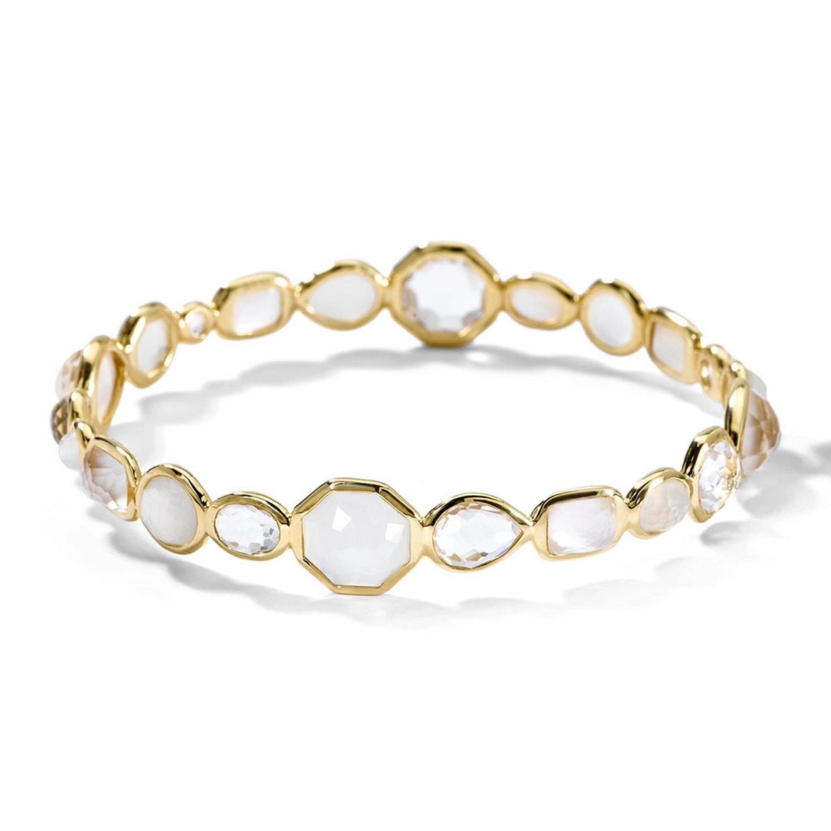 Ippolita 18K Gold Rock Candy Gelato Bangle Bracelet in Flirt