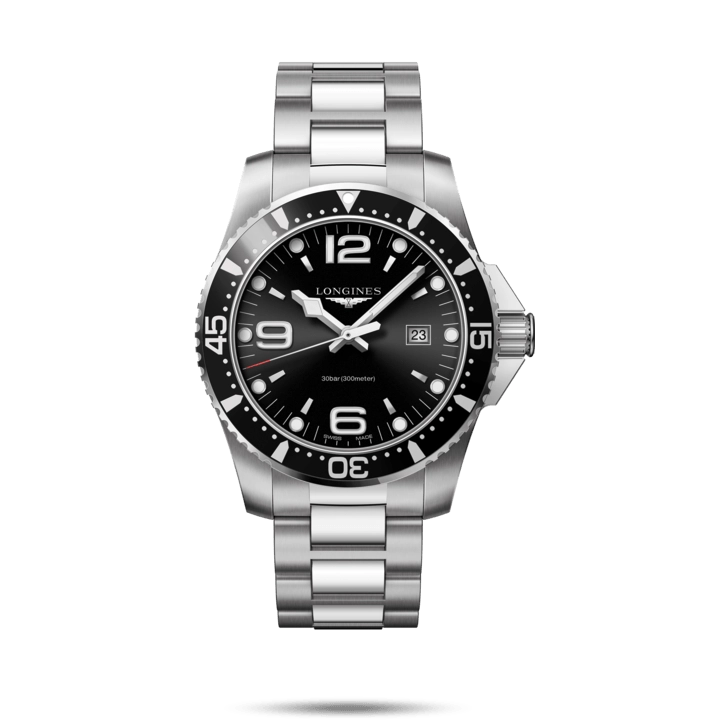 Longines Hydroconquest Watch Black Dial 44mm Quartz