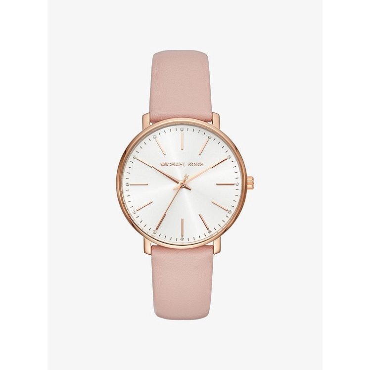 Michael Kors Pyper Rose Gold-Tone Leather Watch 38mm Quartz