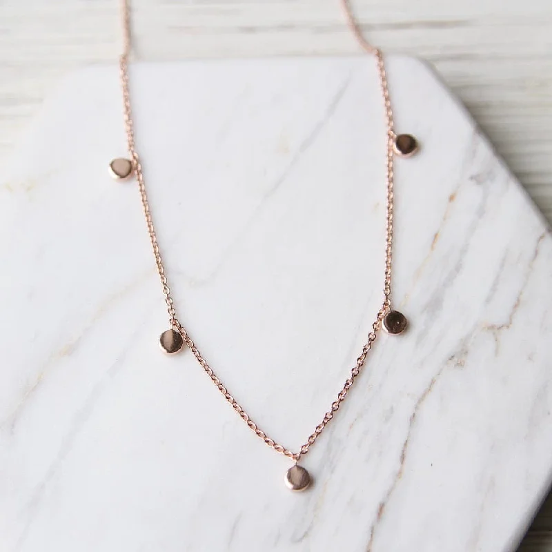 Confetti Necklace - Rose Gold Vermeil