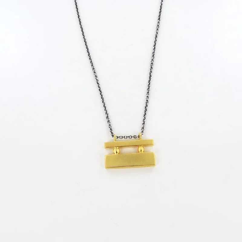 Deco Amulet Necklace - Gold Plate