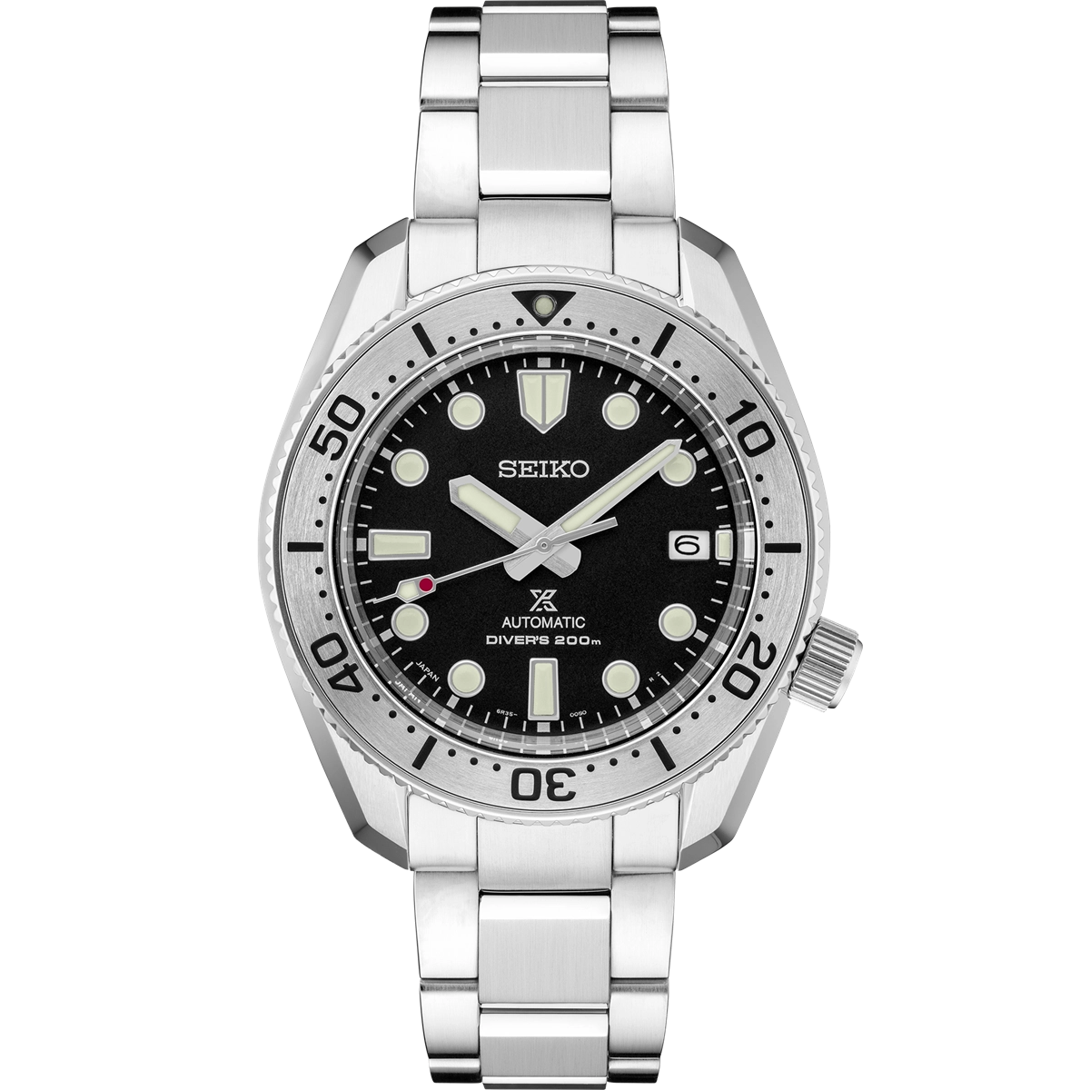 Seiko Prospex Watch Stainless Steel Black Dial 42mm Automatic