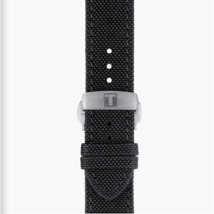 Tissot Official Black Fabric Strap Lugs 21mm