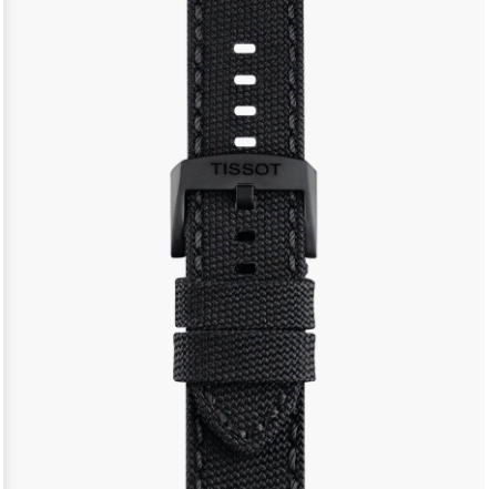 Tissot Official Black Fabric Strap Lugs 22mm