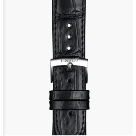 Tissot Official Black Leather Strap Lugs 20mm