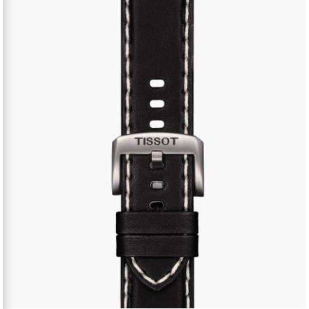 Tissot Official Black Leather Strap Lugs 22mm