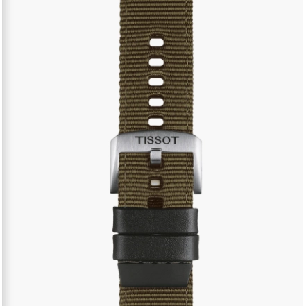 Tissot Official Khaki Fabric Strap Lugs 22mm