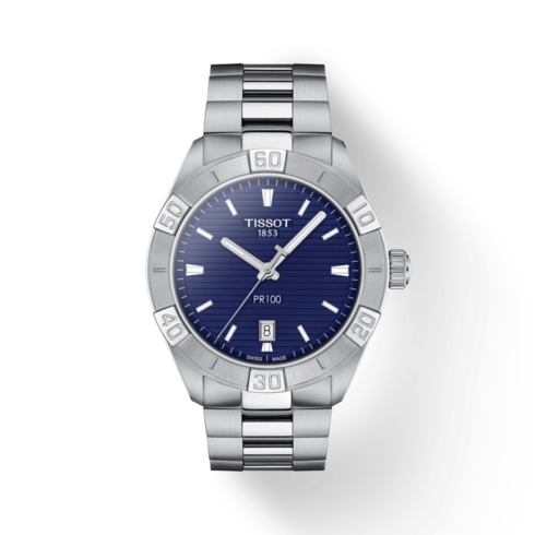 Tissot PR 100 Sport Gent Stainless Steel Blue Dial 42mm Quartz