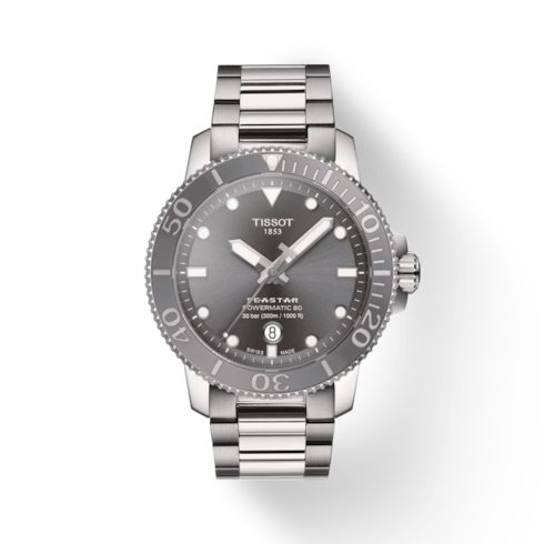 Tissot Seastar 1000 Powermatic 80 Grey Dial Steel 43mm